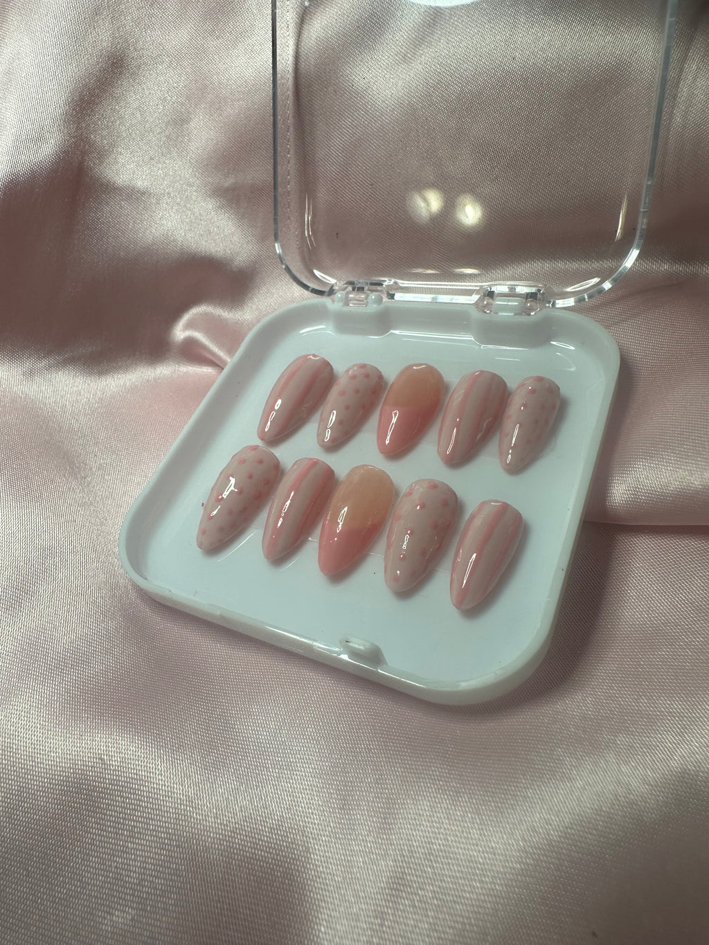 Pink Press on Nails