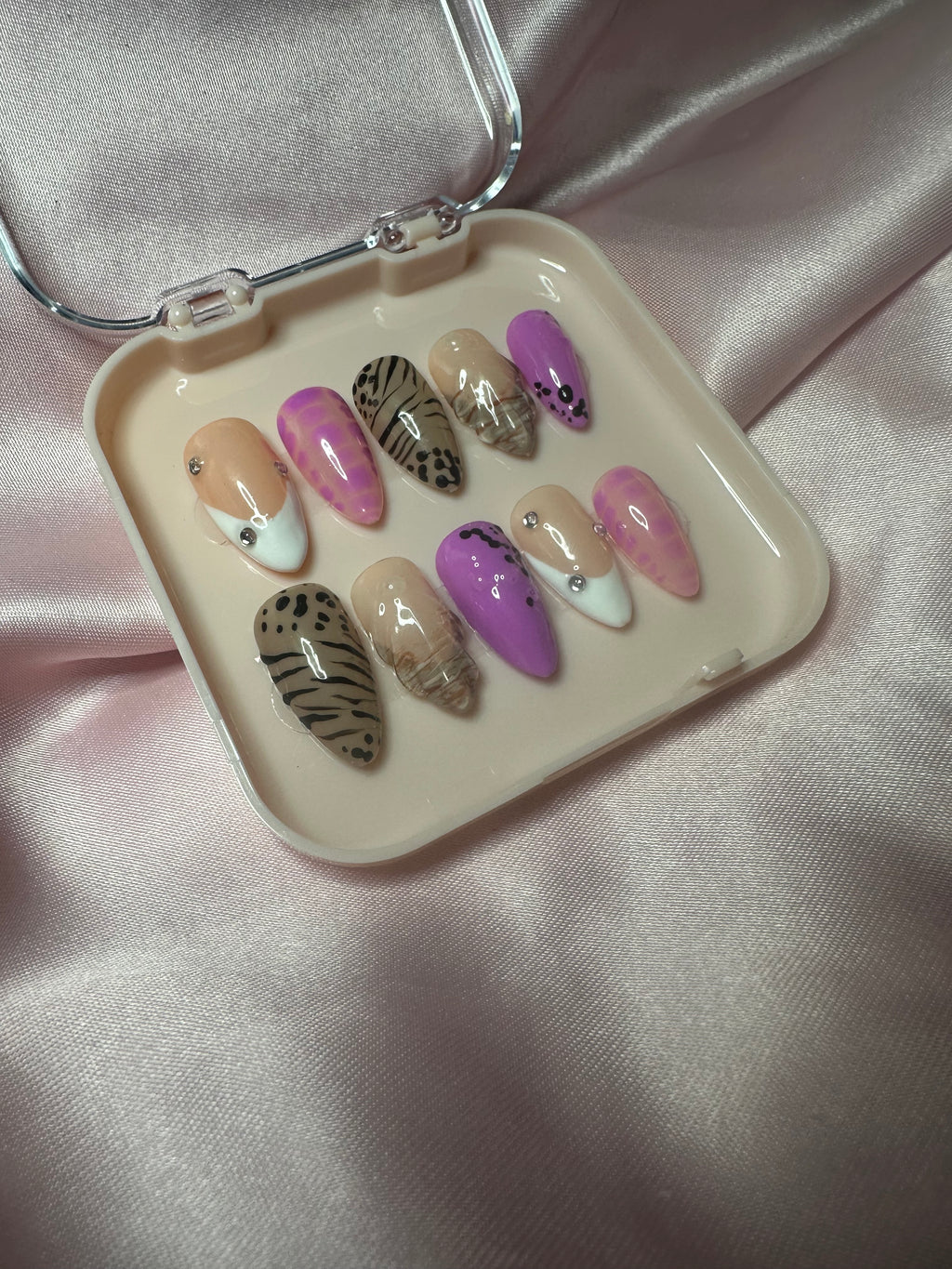 Purple Animal Print Press on Nails