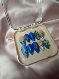 Blue y2k Press on Nails