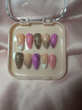 Purple Animal Print Press on Nails