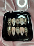 Gold Press on Nails
